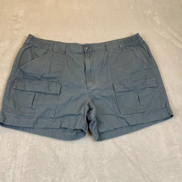 Red Head Mens Cargo Shorts Beige & Gray Elastic Waist Size 46 100% Cotton - Picture 3 of 16